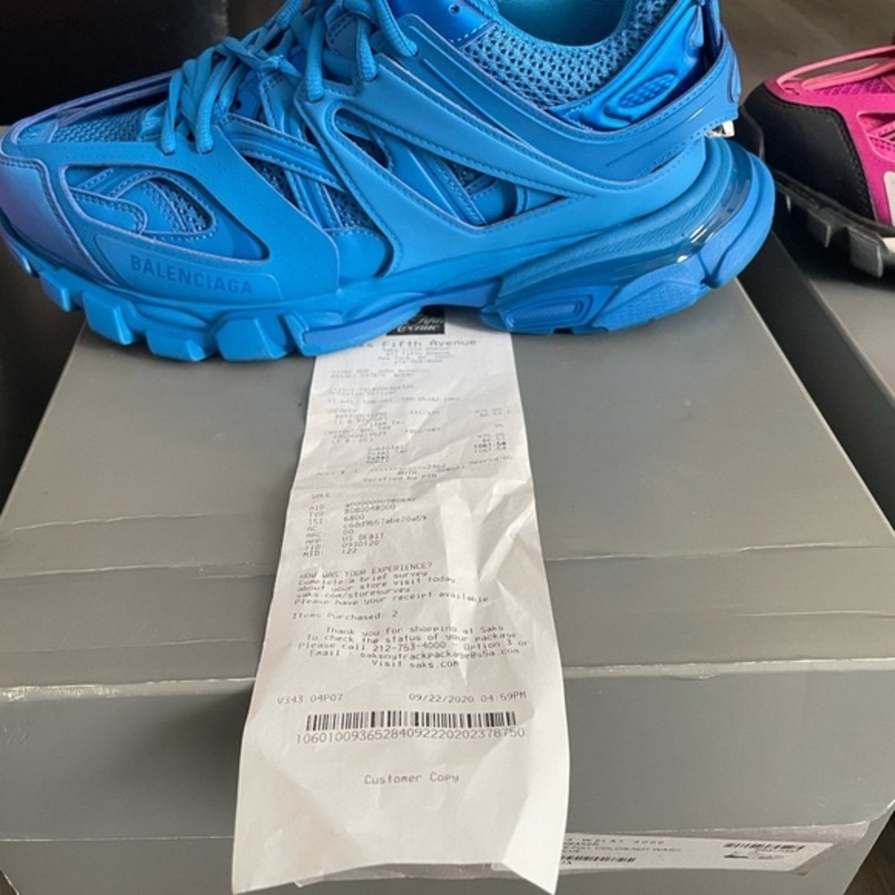 Balenciaga screen Blue Sneakers shoes size 10